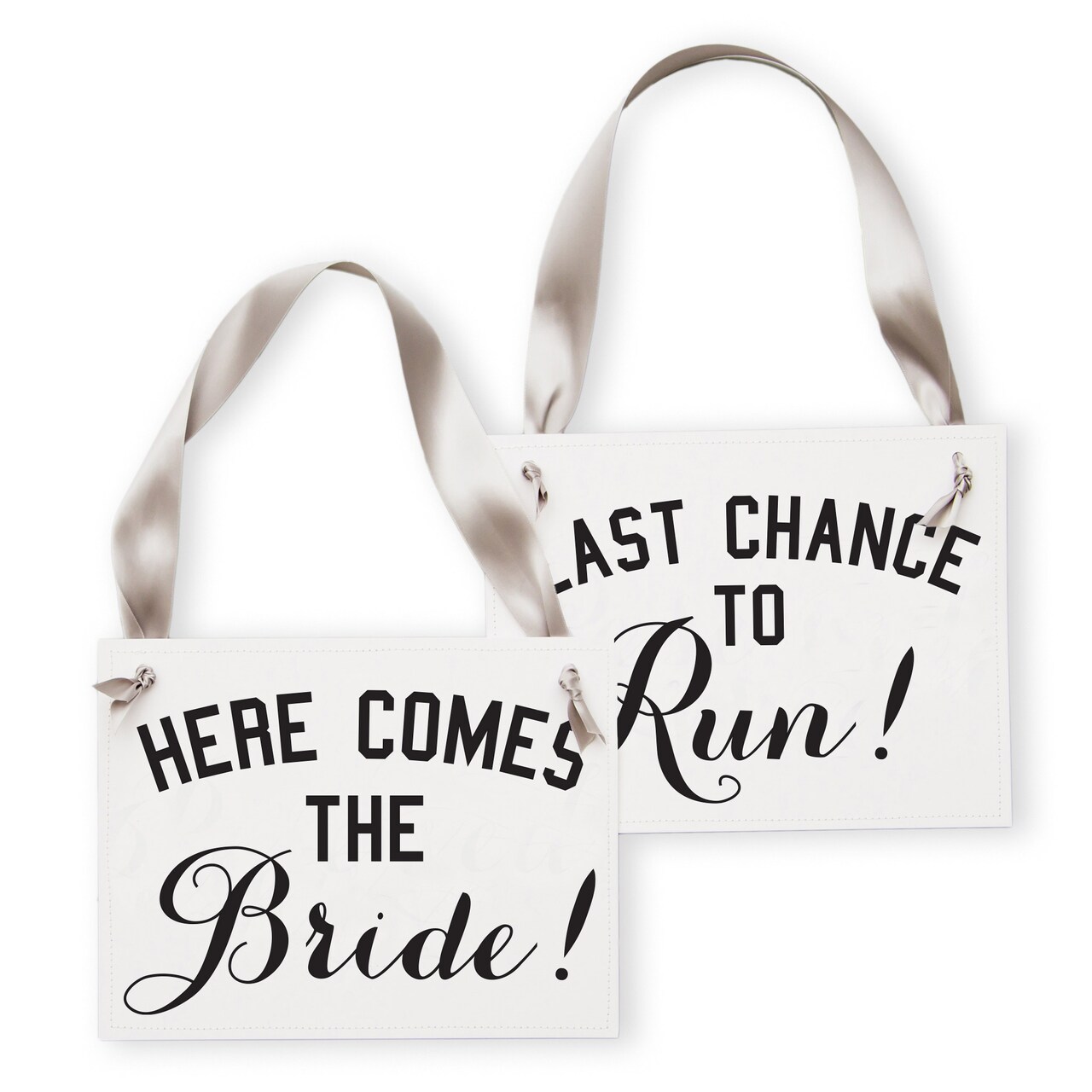 Ritzy Rose 2 Funny Ring Bearer Sign - Black on 11x8in White Linen Cardstock with Gray Ribbon